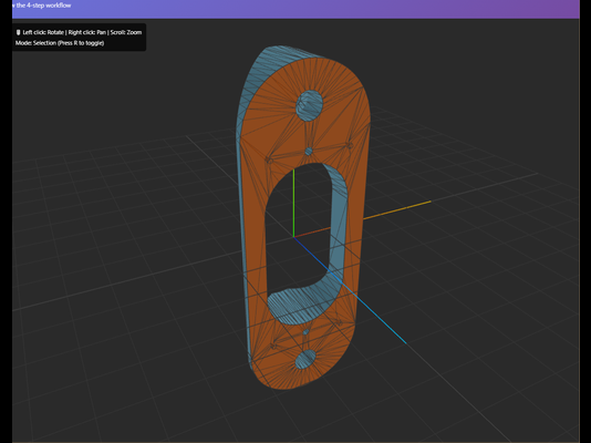 Pick a surface to extend on your 3D model